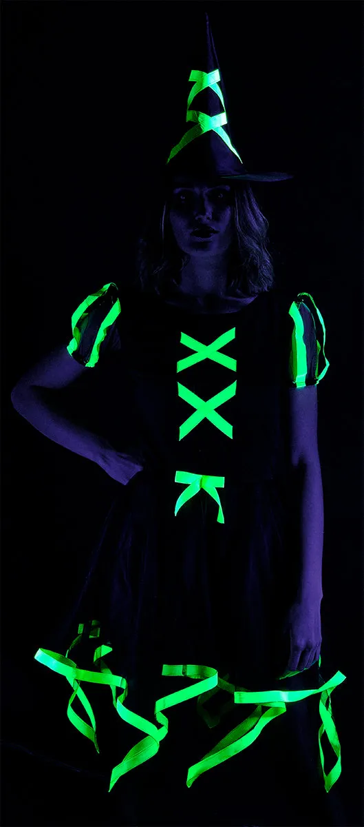Rubies Cuca Neon Verde costume strega adulto MST verde neon