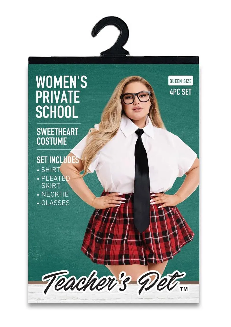 Teacher's Pet Schoolgirl costume scolaretta 4 pezzi unica