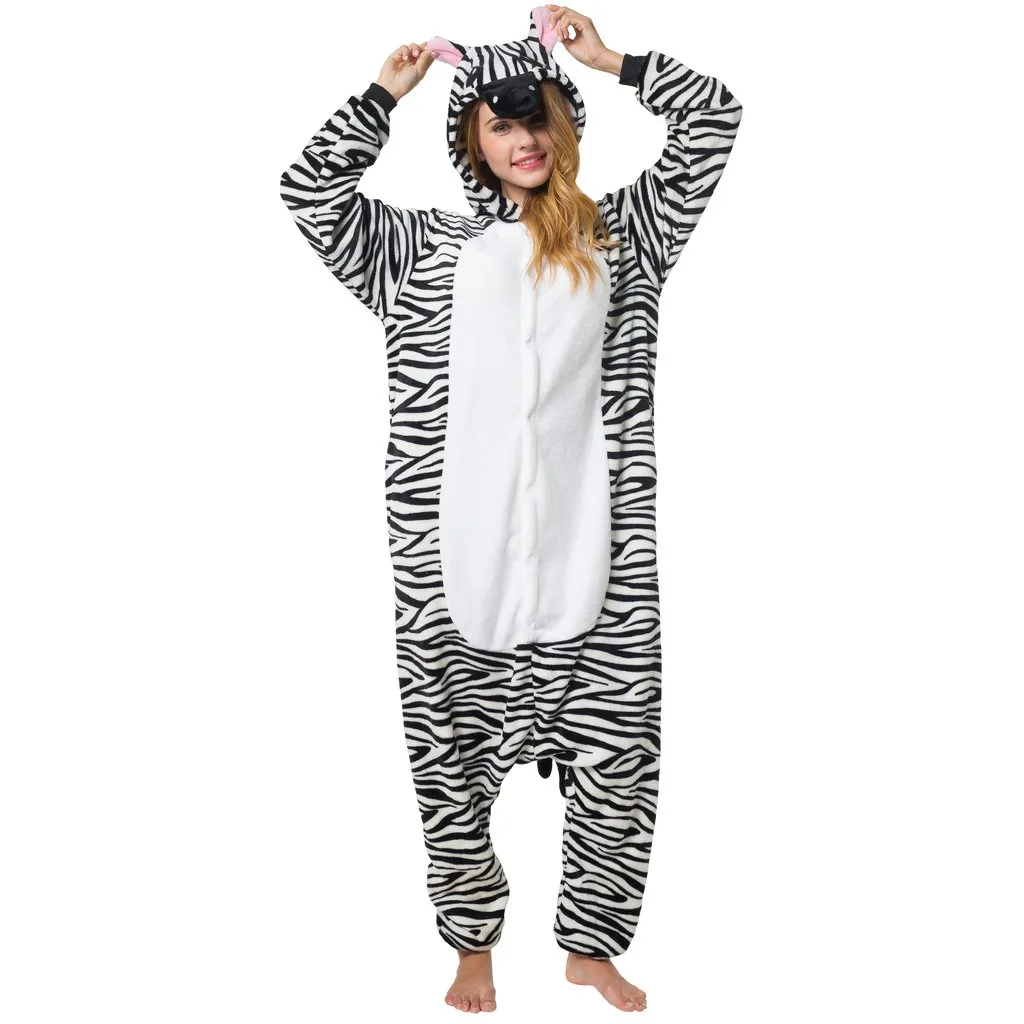 Katara 1744 Kigurumi Pigiama Zebra S 145-155 cm Pile Morbido