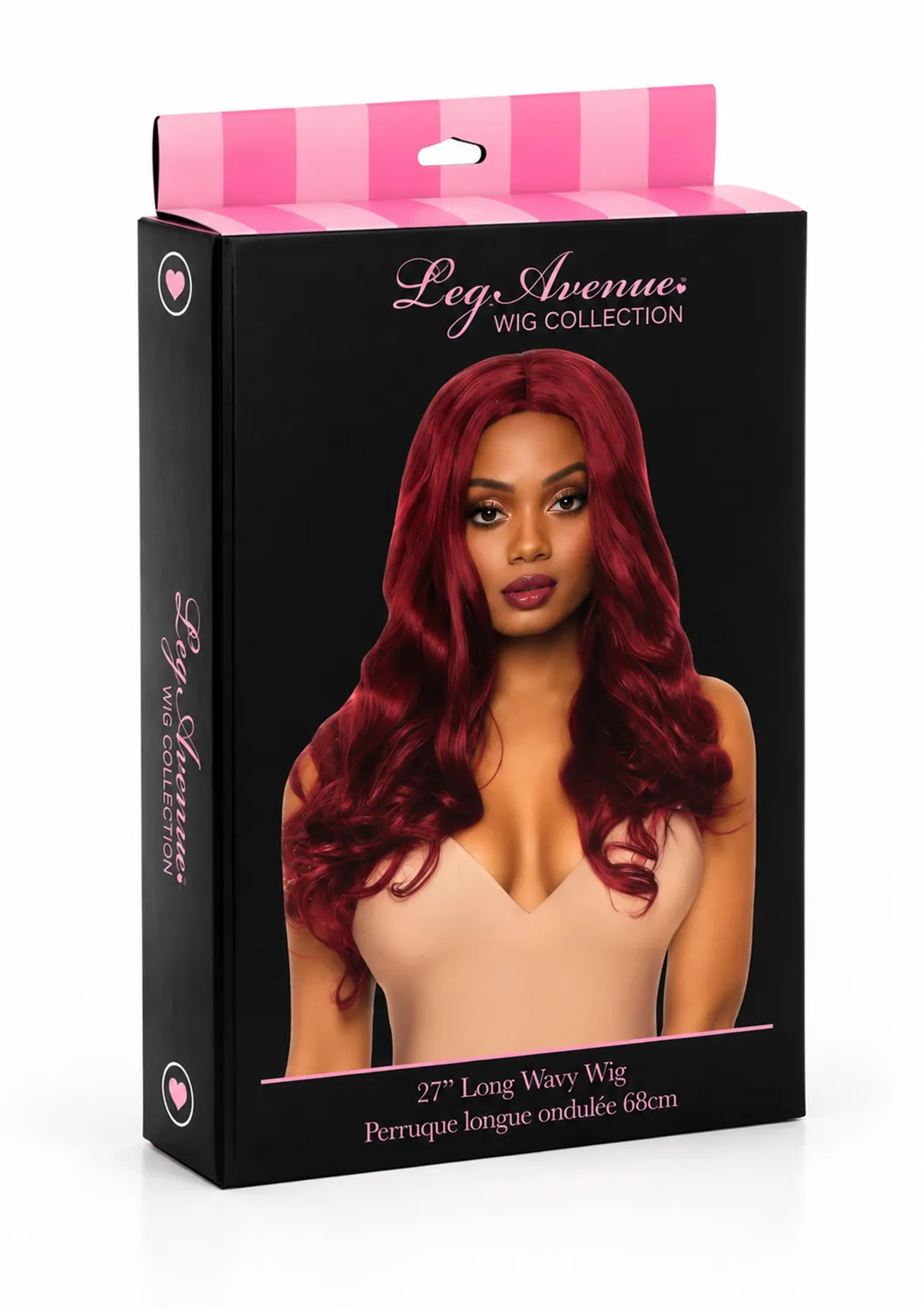 Leg Avenue Long Wavy parrucca borgogna bianco voluminosa O/S