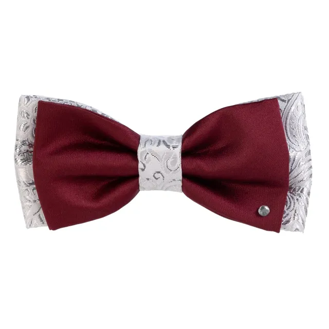 Altenburg papillon bordeaux broccato paisley con strass