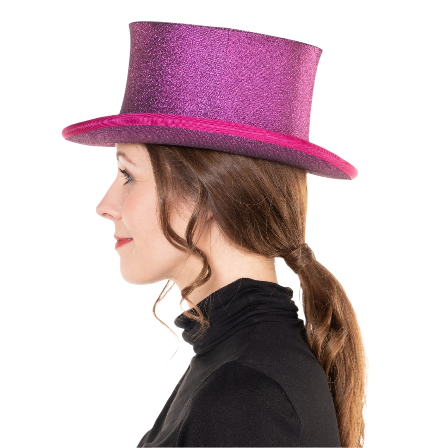 Altenburg Chapeau Claque cilindro rosa glitter taglia 57