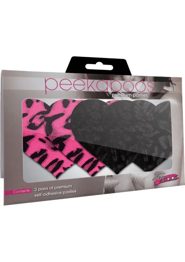 Peekaboos Pasties Wildcat Hearts copricapezzoli cuore leopardati
