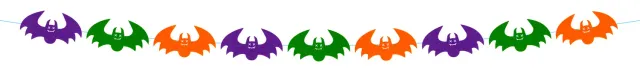 Rubies Pipistrelli ghirlanda feltro 2 m decorazione Halloween nera