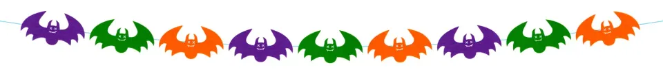 Rubies Pipistrelli ghirlanda feltro 2 m decorazione Halloween nera