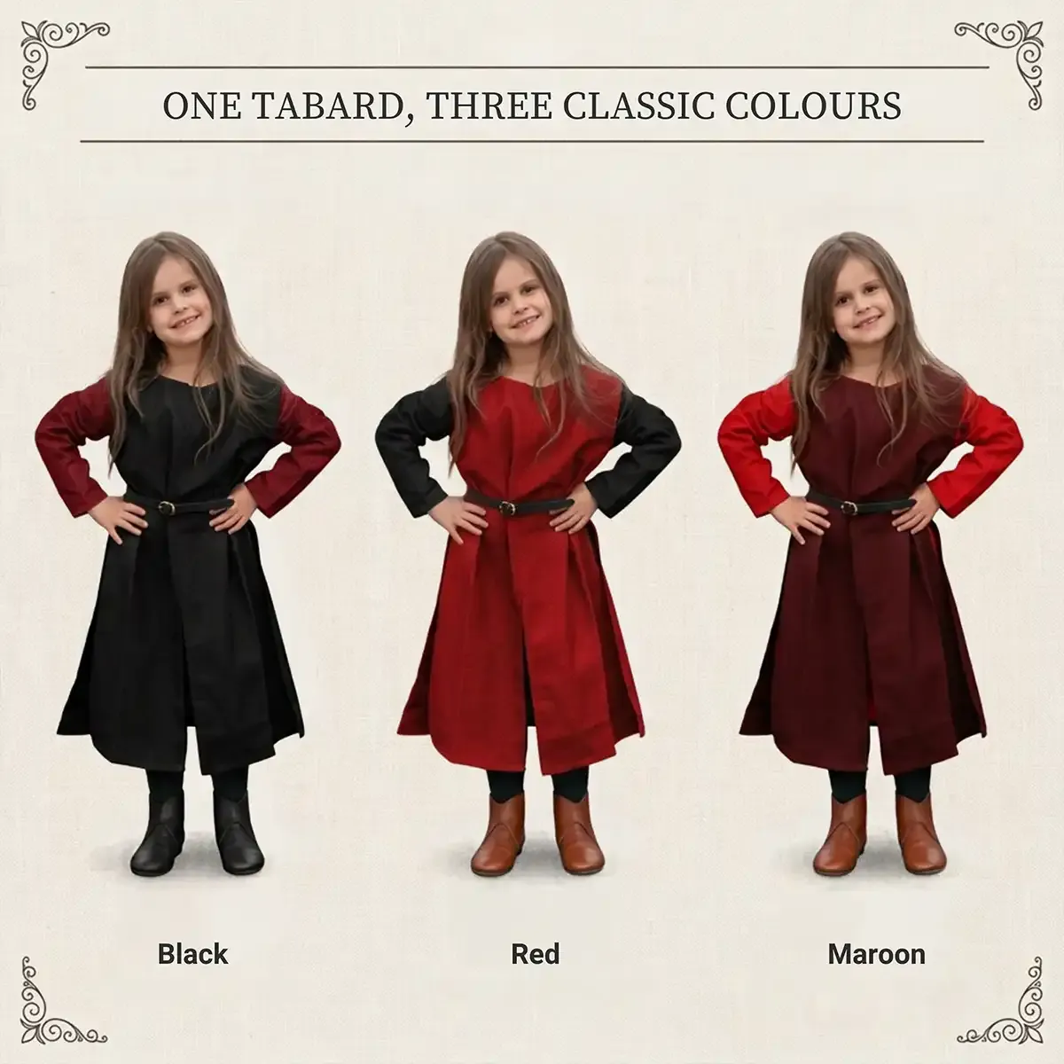 Medieworld Cotton Medieval Tabard For Kids tabarro cotone
