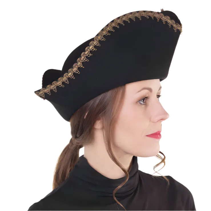 Altenburg tricorno rococò storico nero elegante