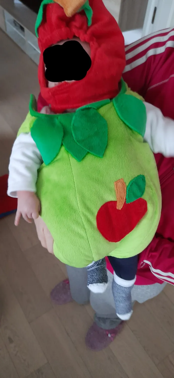 Dress Up America Mela costume neonato 6-12 mesi con cappuccio