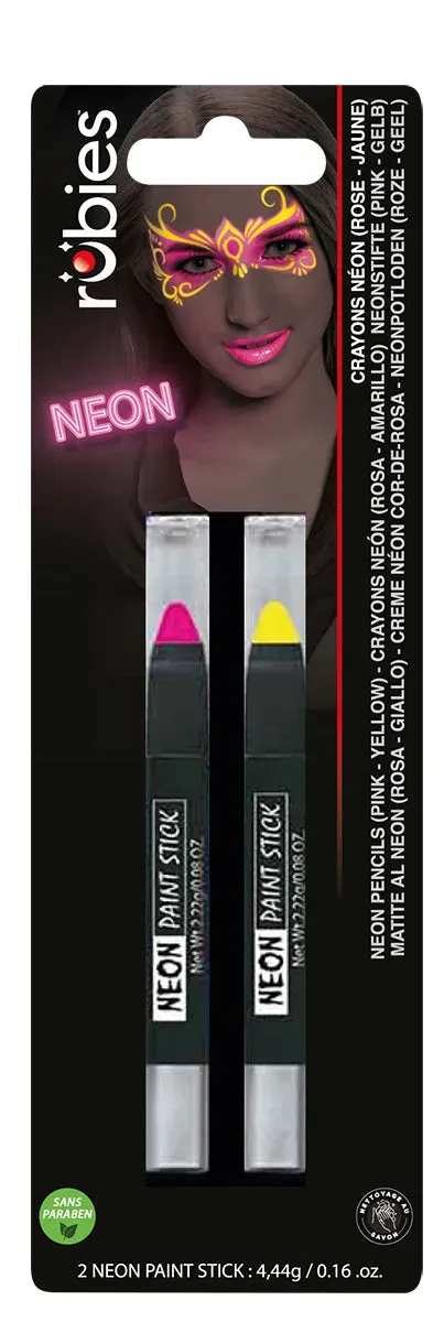 Rubies Duo Matite giallo rosa neon trucco viso
