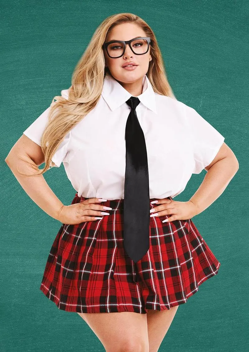 Teacher's Pet Schoolgirl costume scolaretta 4 pezzi unica