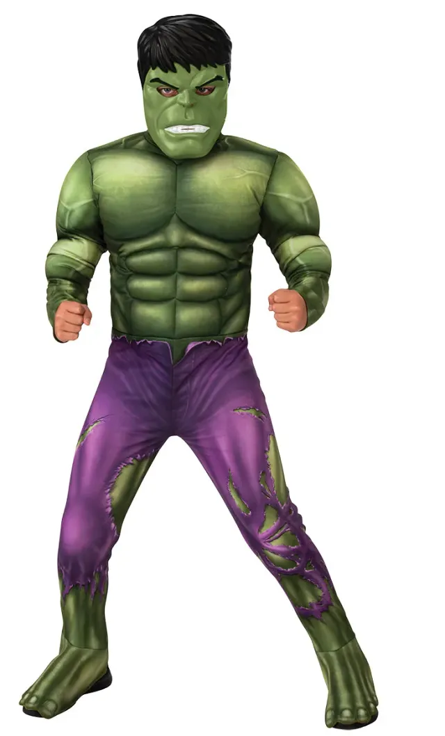 Rubies Hulk Deluxe costume bambino verde muscoli