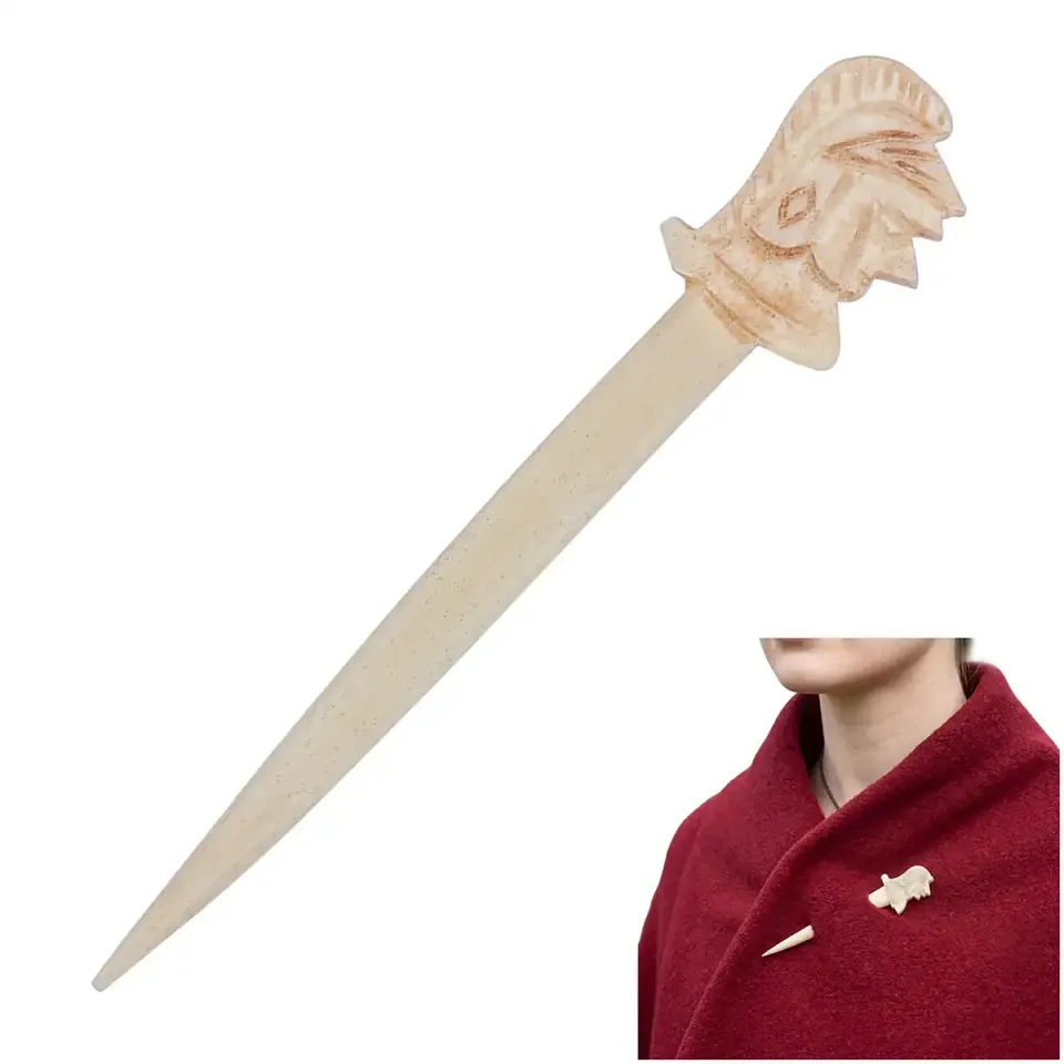 Medieworld Viking Bone Spilla mantello osso