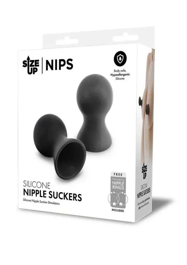 Pleasure Wigs Size Up Ventose Capezzoli Silicone Nere