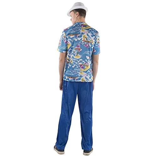 Dress Up America Tropicale costume hawaiano uomo blu M