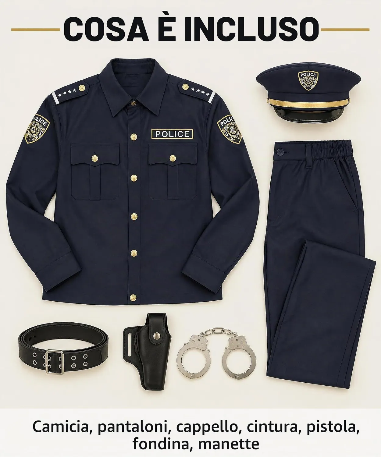 Dress Up America Poliziotto costume adulto XXL con accessori