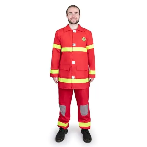 Dress Up America Pompiere costume adulto XXL rosso