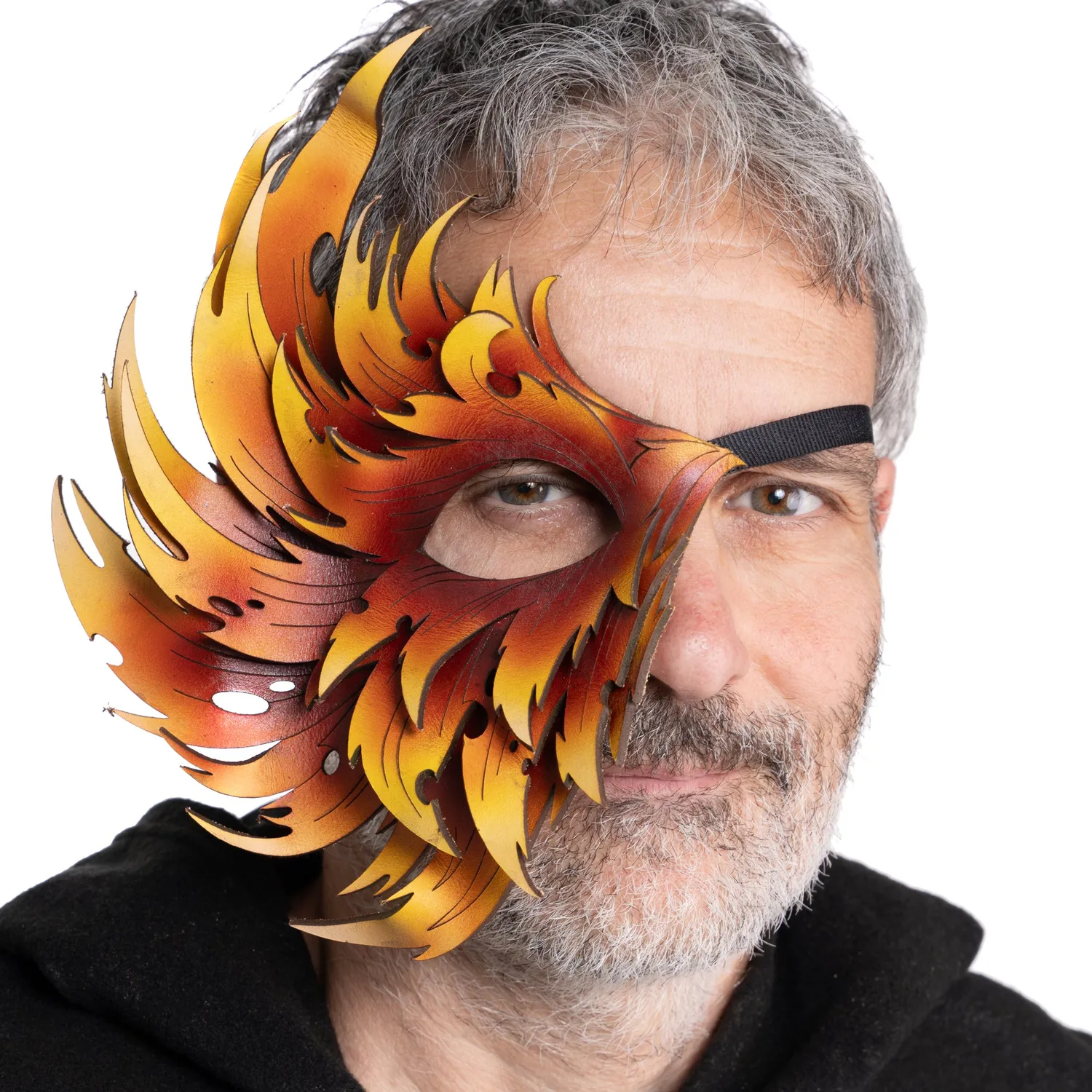 Altenburg Phoenix maschera in cuoio rosso-gialla