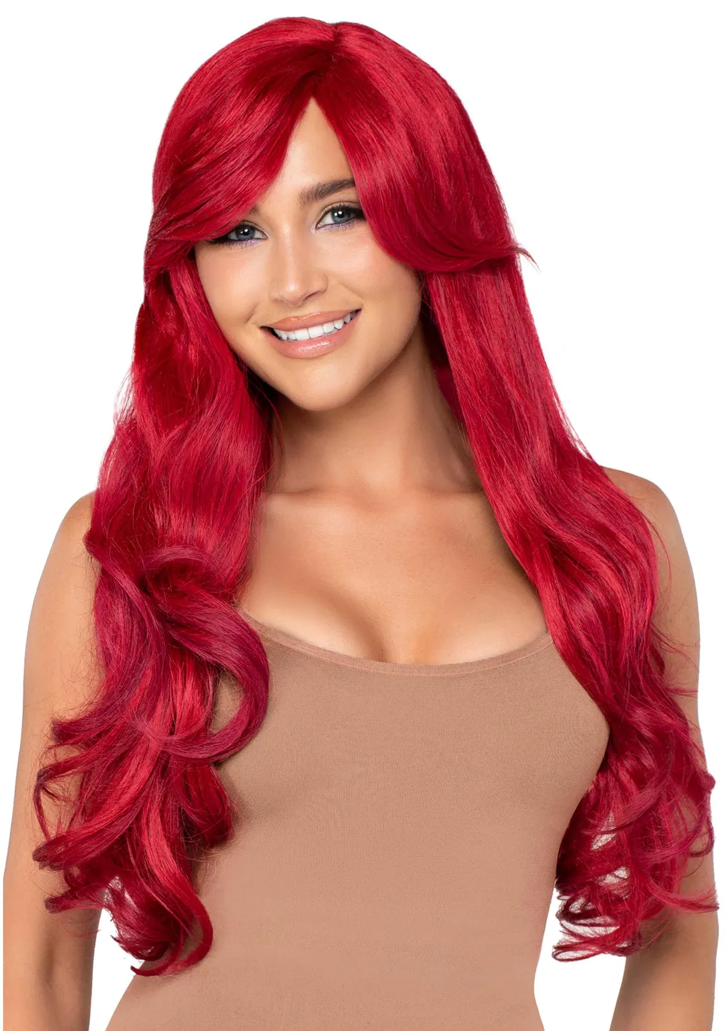 Leg Avenue Long Wavy Wig parrucca rossa lunga mossa