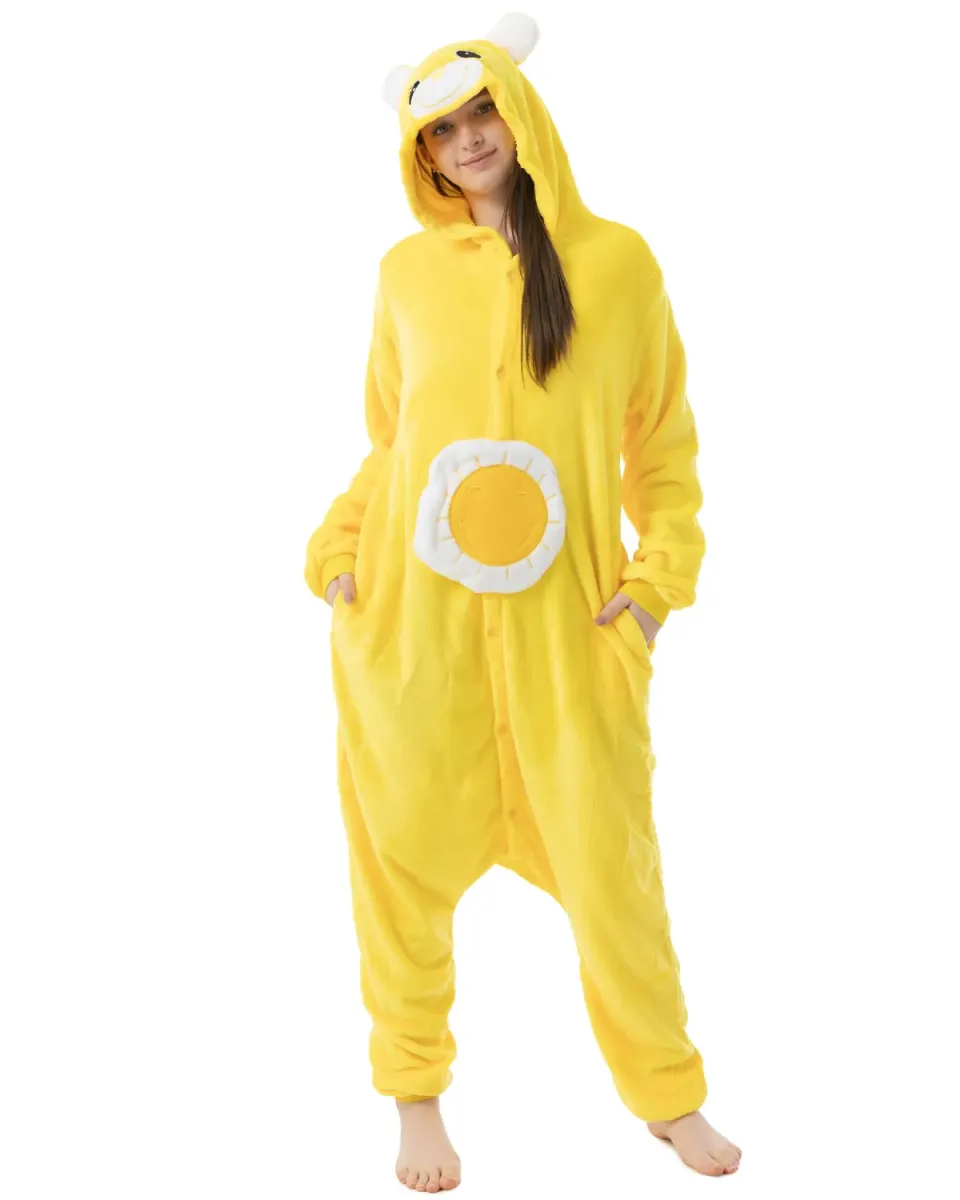 Katara 1744 pigiama tuta kigurumi giallo con cappuccio