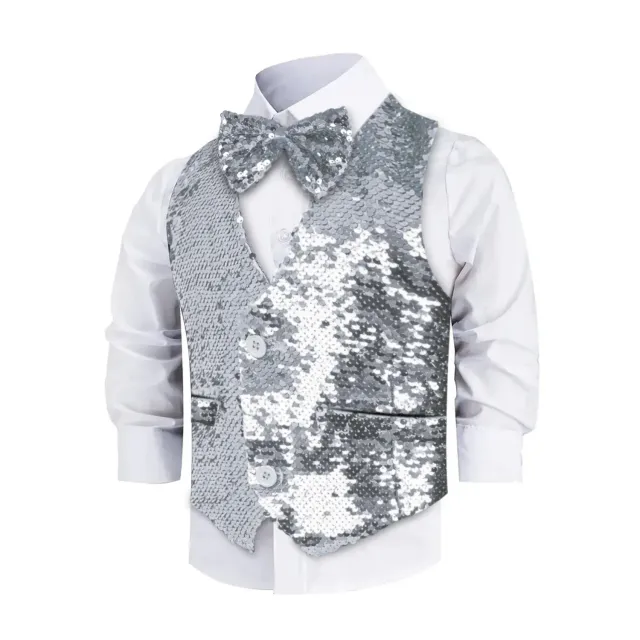 Dress Up America Paillettes gilet bambino oro XL 14-18 anni