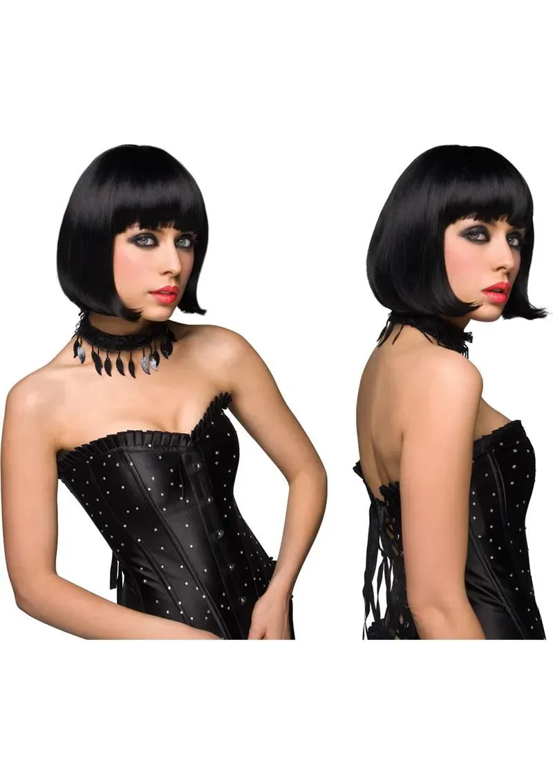 Pleasure Wigs Cici Parrucca Nera Sintetica Regolabile