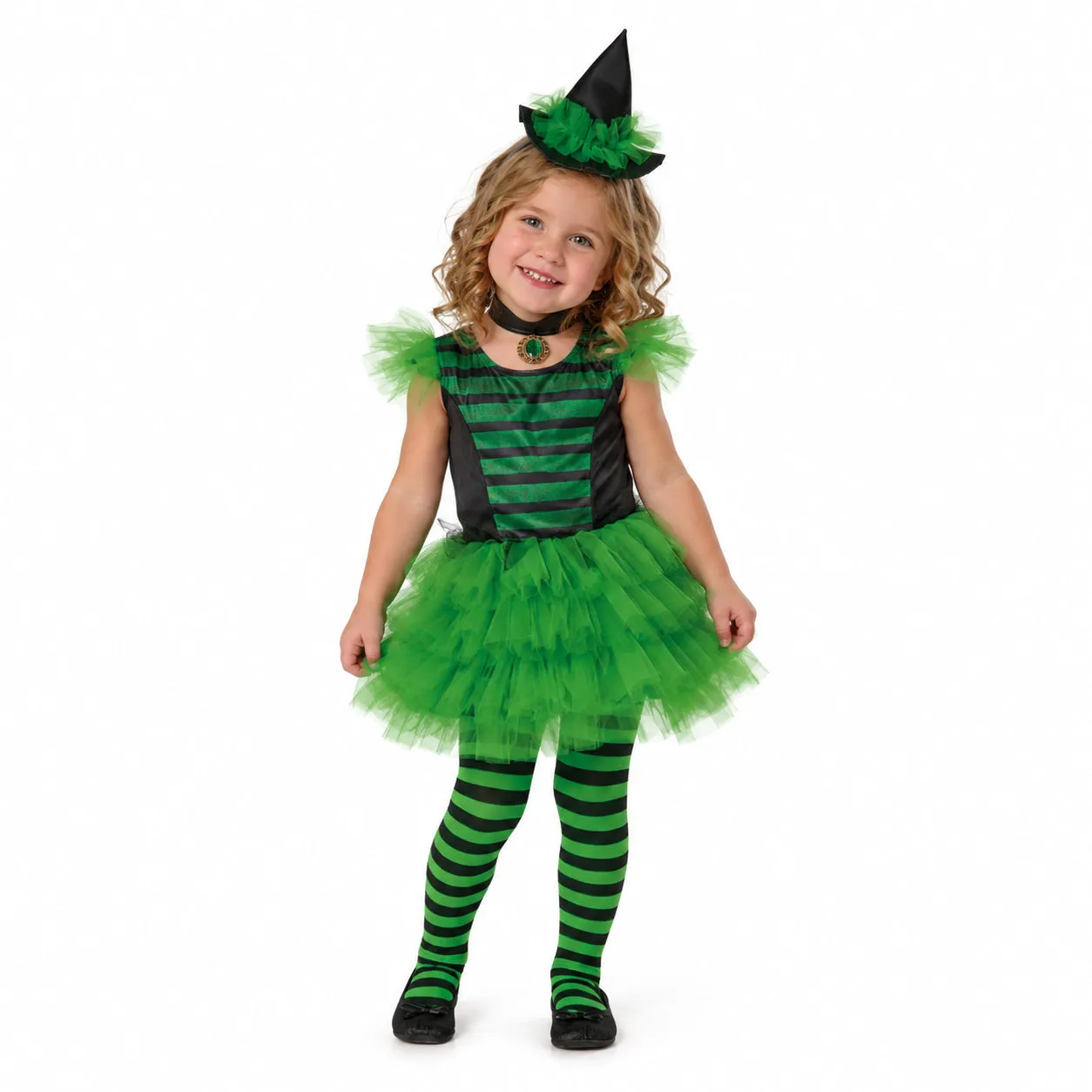 Rubies Strega Glamour Verde Costume Bambina S