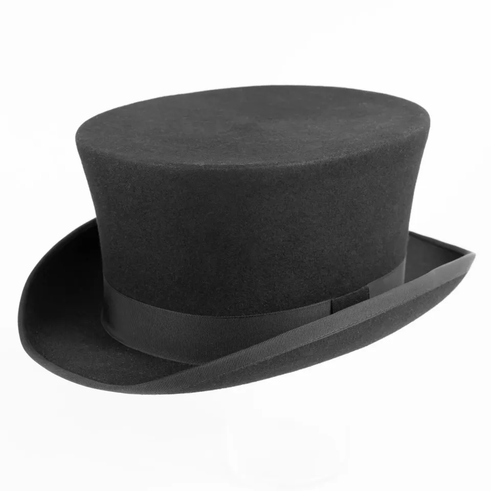 Altenburg cilindro Biedermeier feltro lana nero classico