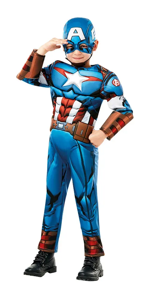 Rubies Capitan America Deluxe costume bambino tuta maschera
