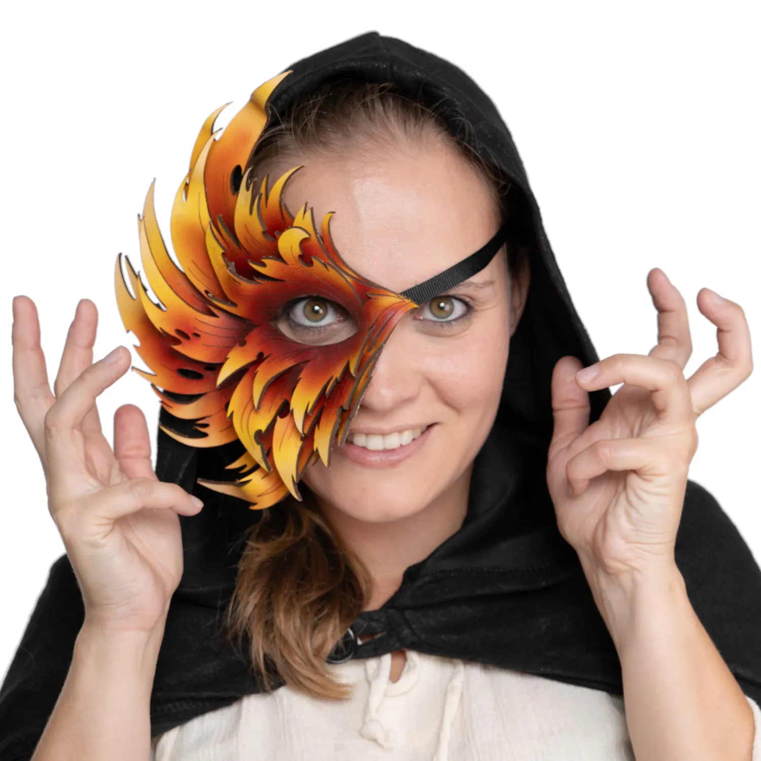 Altenburg Phoenix maschera in cuoio rosso-gialla