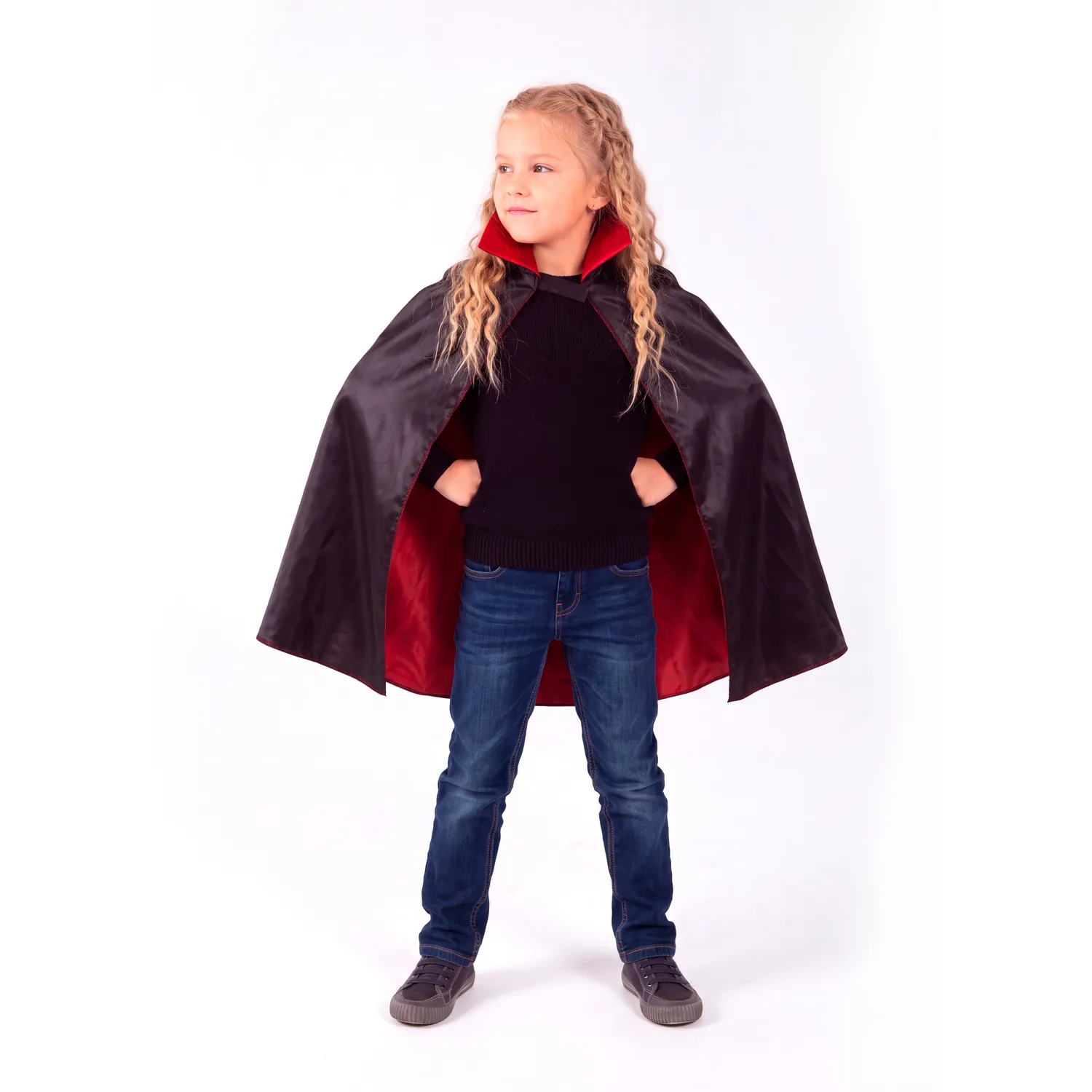 Rubies Dracula mantello nero fodera rossa 70 cm M