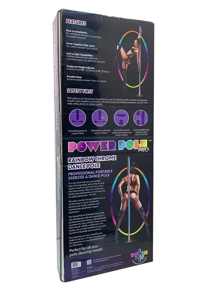 Pleasure Wigs Power Pole Pro Palo Pole Dance Rainbow Chrome