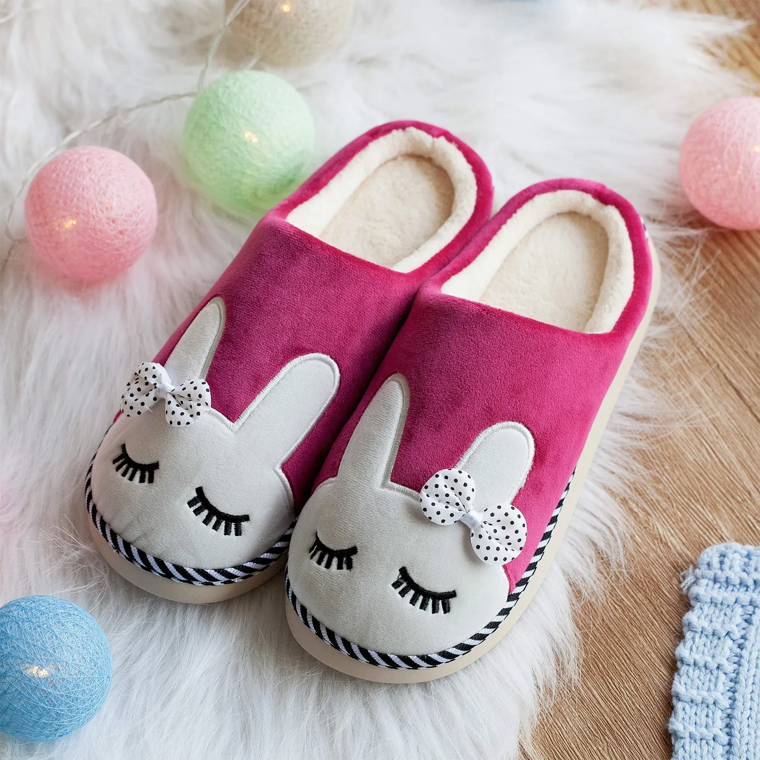 Katara Pantofole Coniglio peluche bacca EU 37/38 donna
