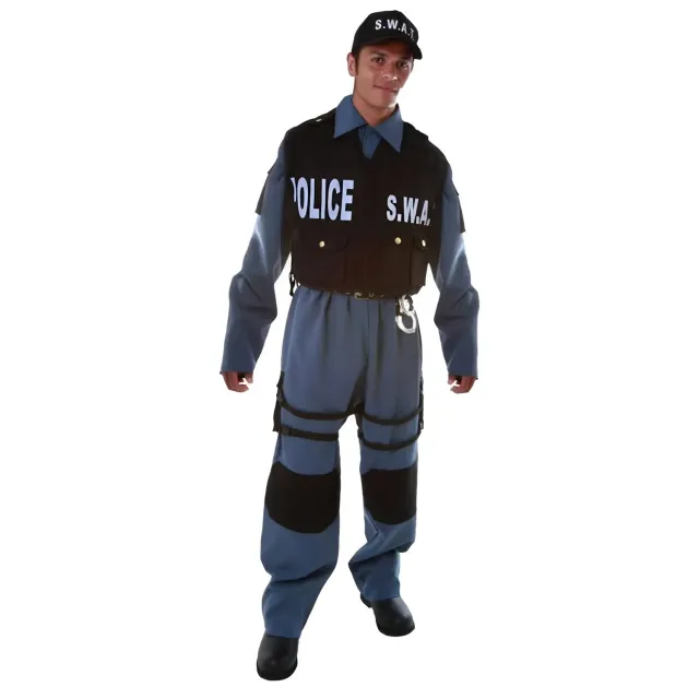 Dress Up America costume SWAT adulto deluxe taglia S 5 pezzi