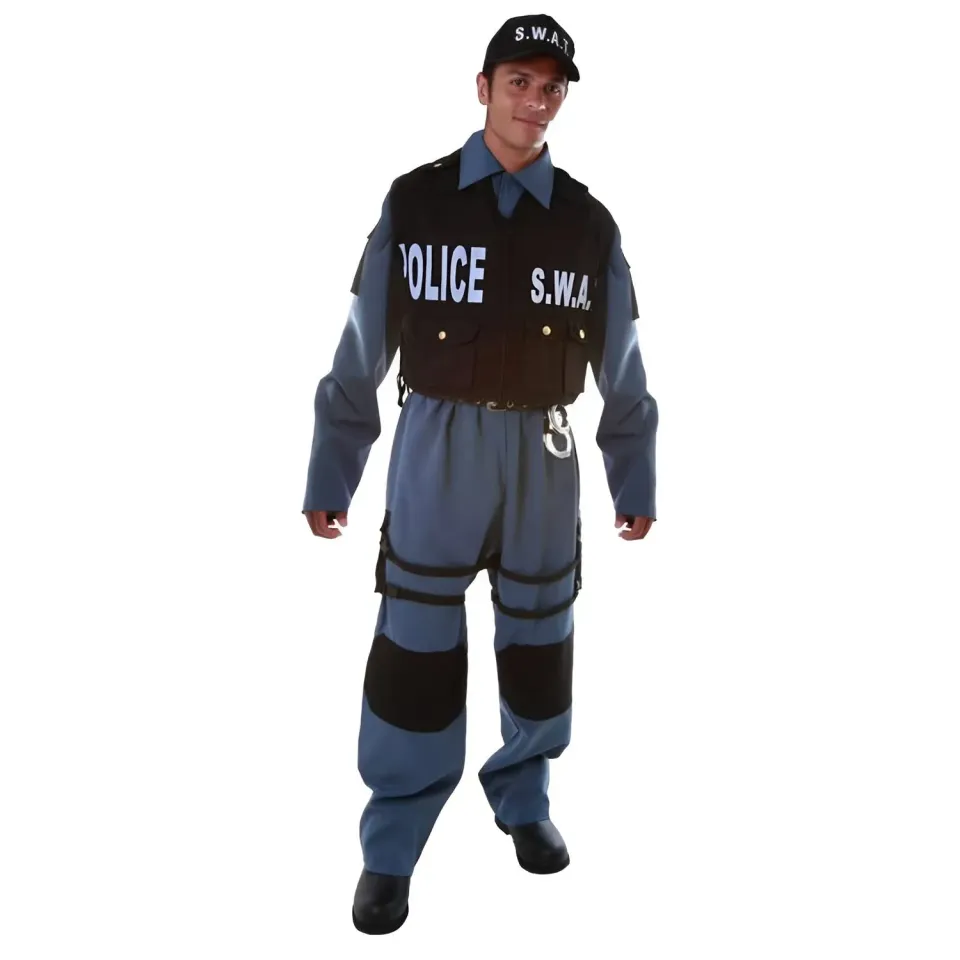 Dress Up America costume SWAT adulto deluxe taglia S 5 pezzi