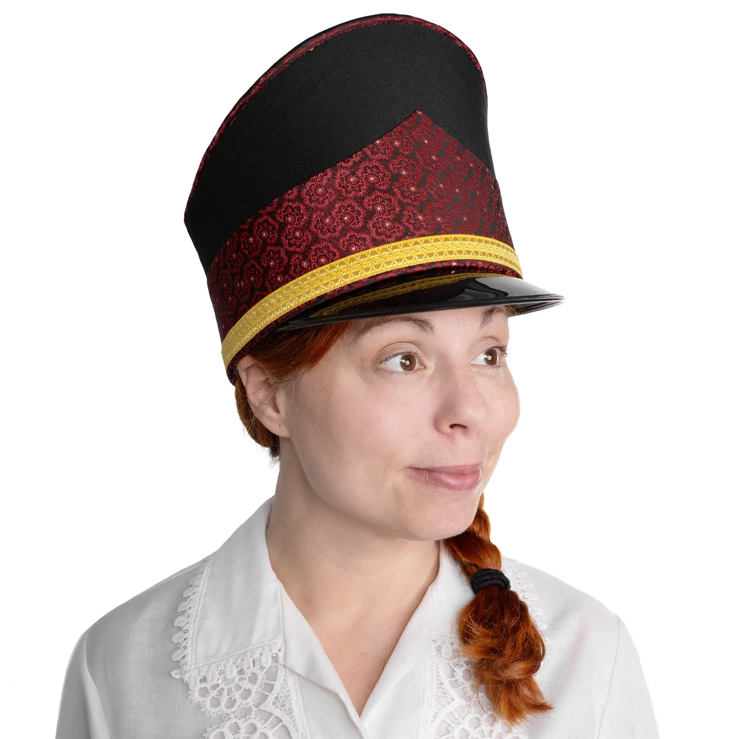 Altenburg Guardia shako nero bordeaux oro parata