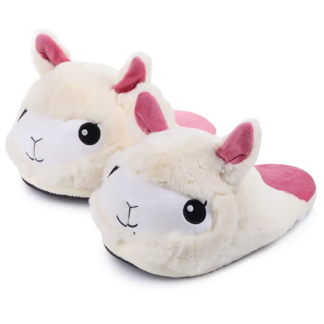 Katara Lama pantofole 36-44 aperte in peluche morbido