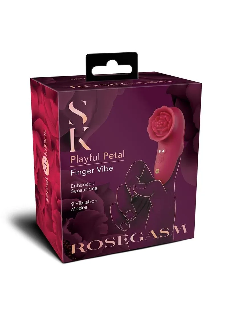 Secret Kisses Rosegasm Petal vibratore dito rosso