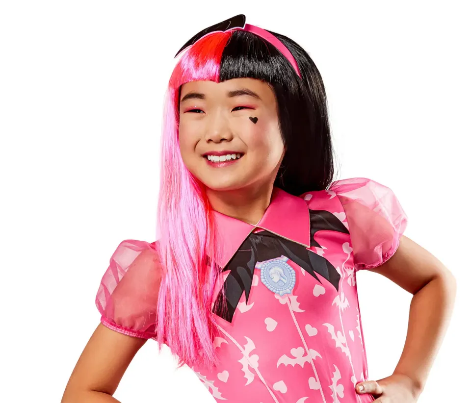 Rubies Monster High Draculaura parrucca bambina taglia unica rosa