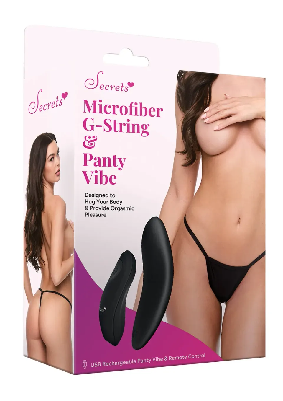 Secrets Microfiber G-String perizoma vibrante nero taglia unica