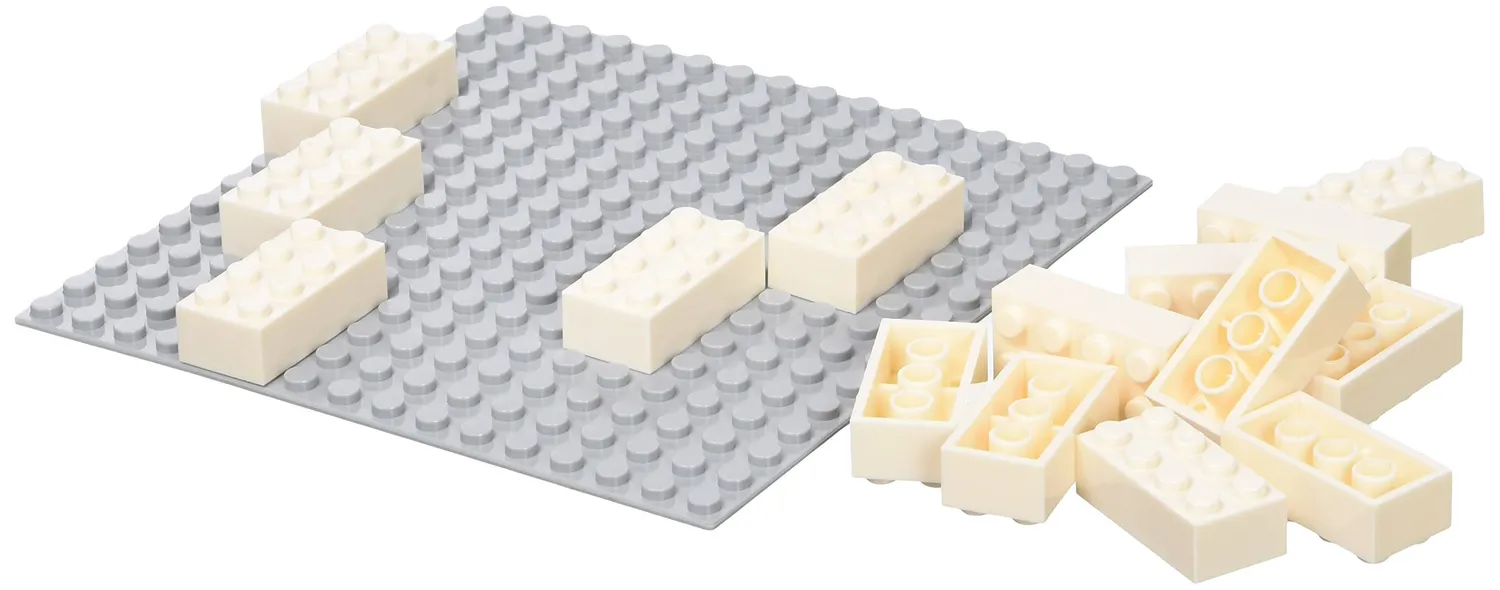 Katara 1827 Set 520 mattoncini Bianco Crema con base