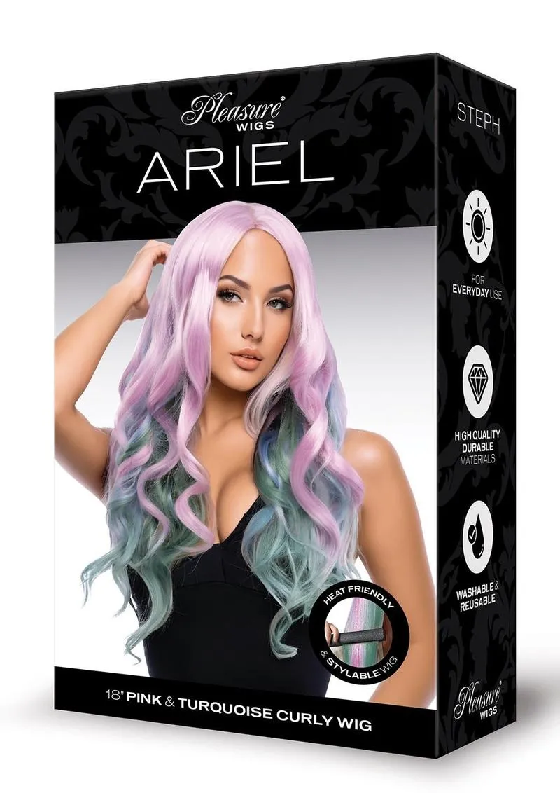 Pleasure Wigs Ariel Premium Parrucca rosa turchese onde