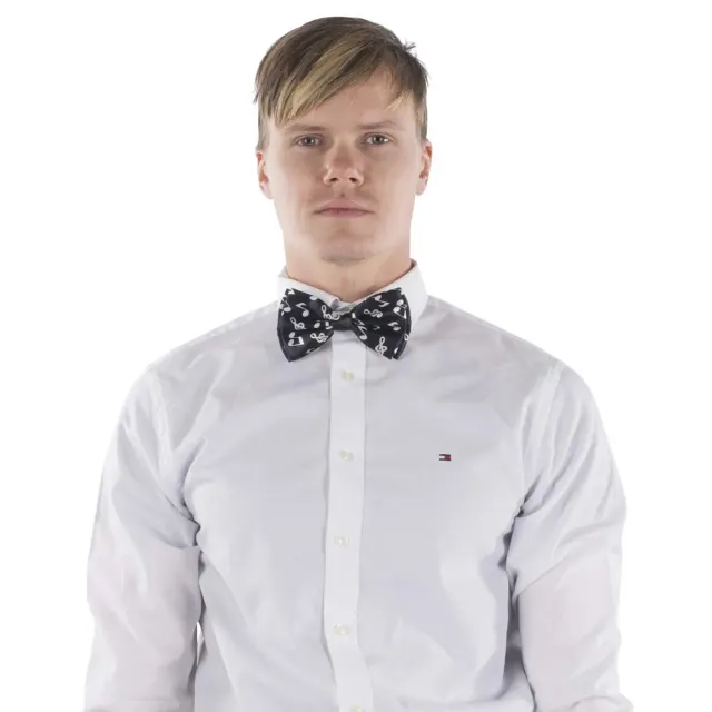 Dress Up America Papillon Note Musicali Farfallino Uomo Nero