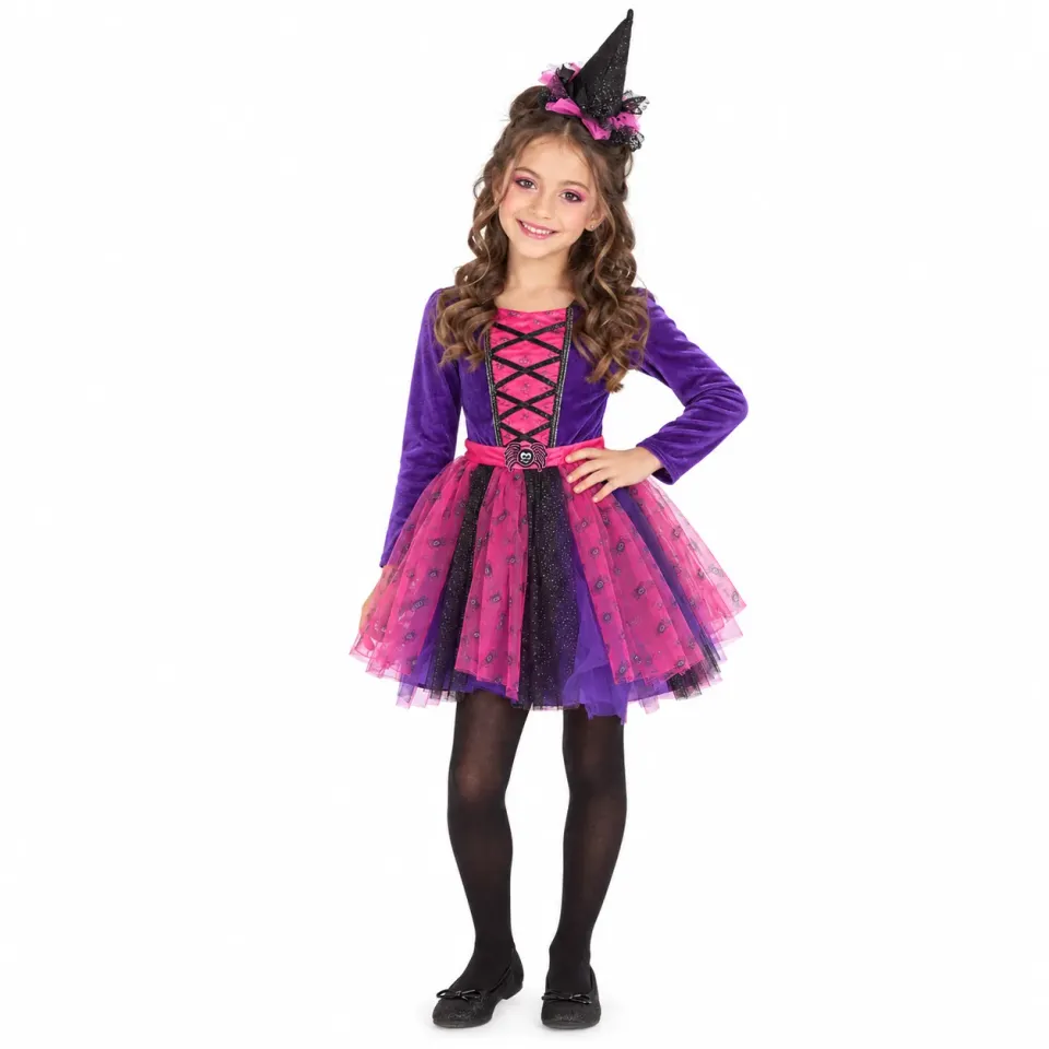 Rubies Miss Strega Arañitas Costume Bambina Nero