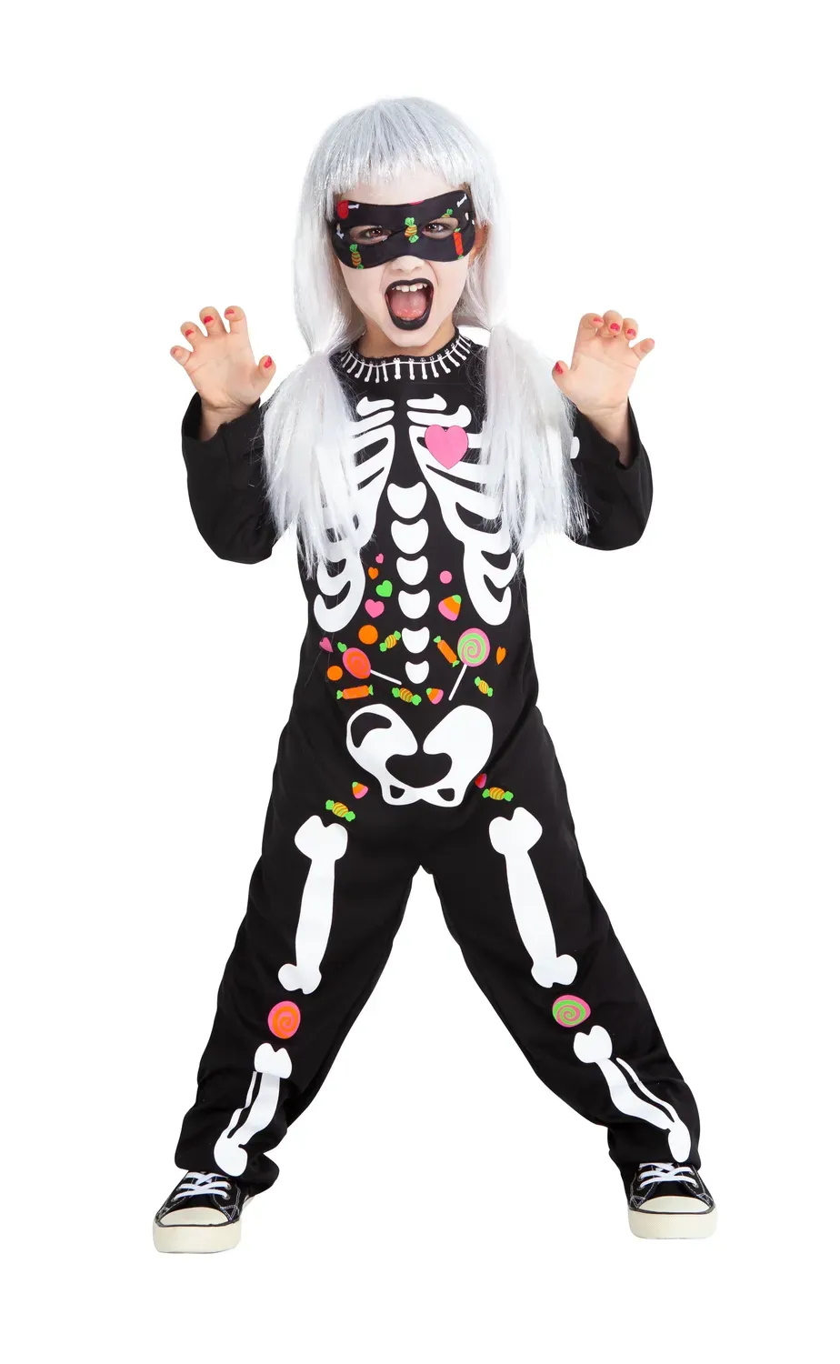 Rubies Candy costume scheletro bambino con maschera