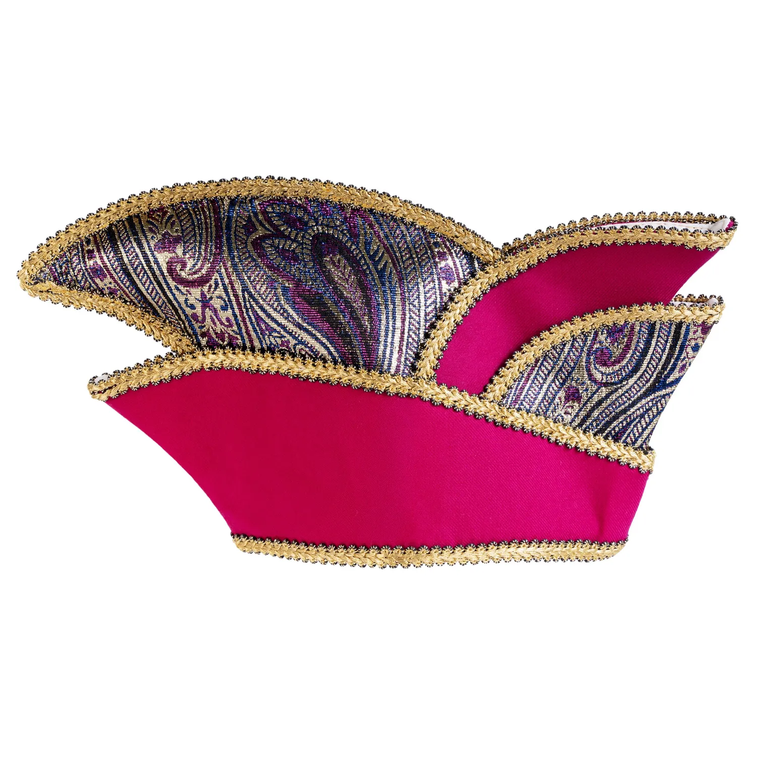 Altenburg mini cappello comitato rosa broccato oro