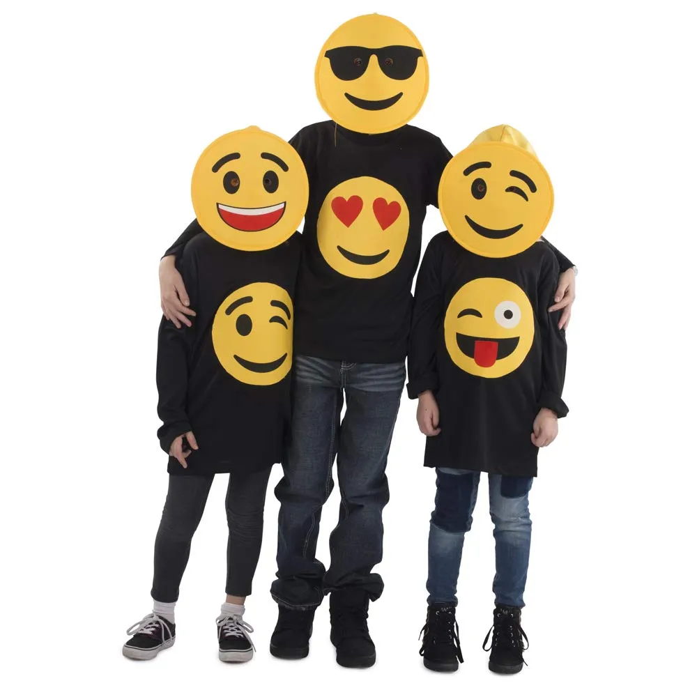 Dress Up America Emoji maglietta gialla occhiolino XL