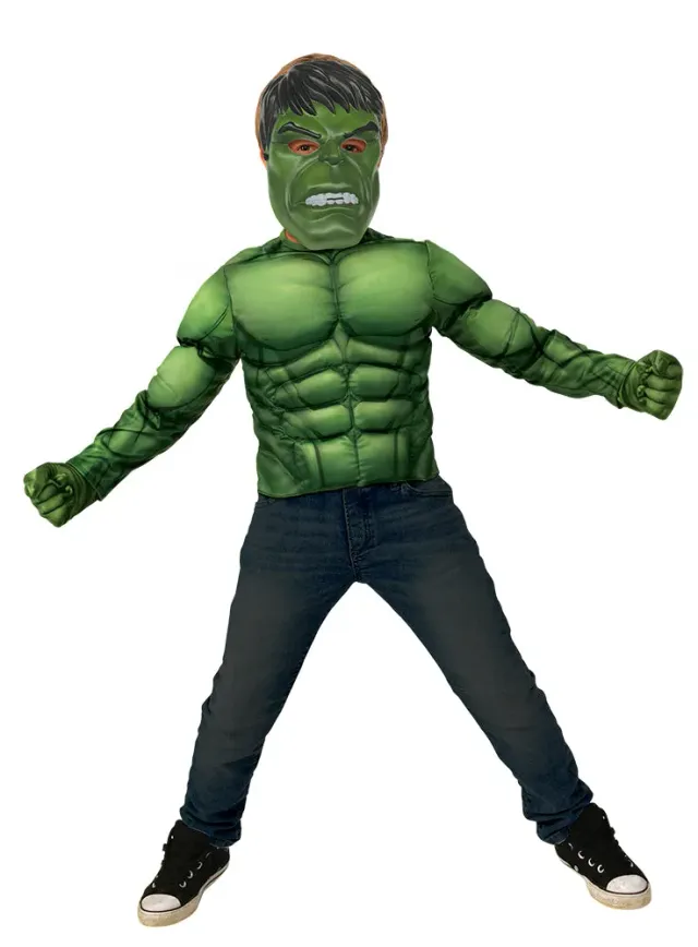 Rubies Hulk Deluxe costume bambino OS torace muscoloso