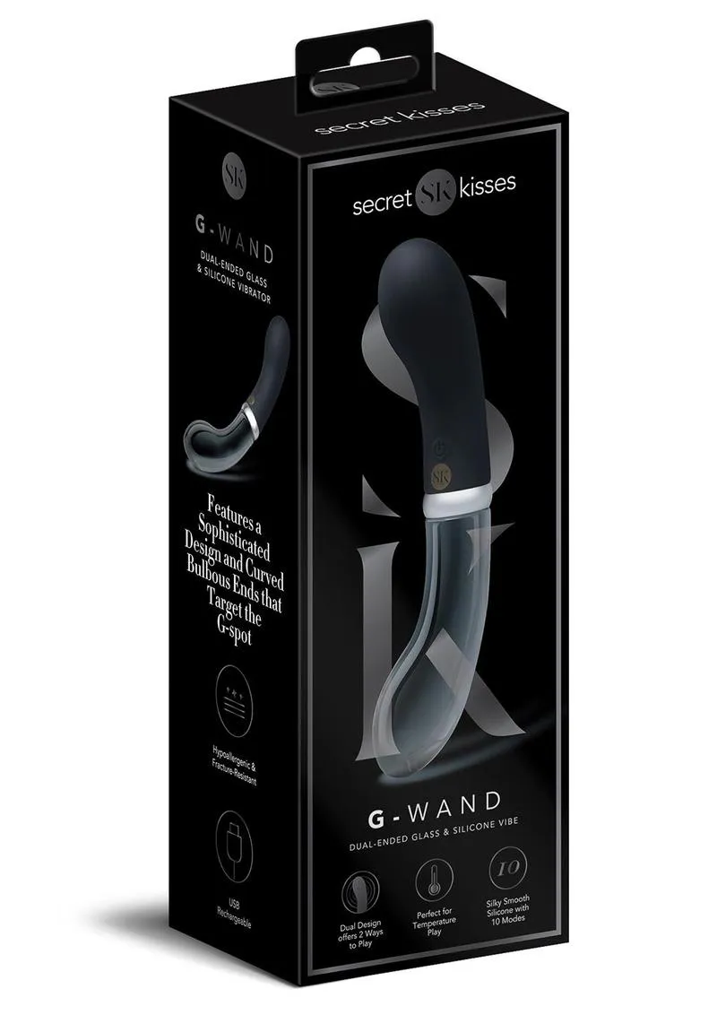 Pleasure Wigs Secret Kisses G-Wand vibratore vetro e silicone 10 modi