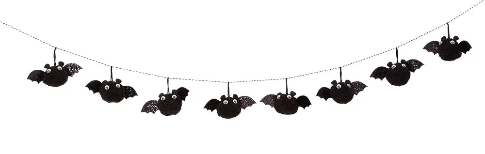 Rubies Pipistrello ghirlanda Halloween OS nera