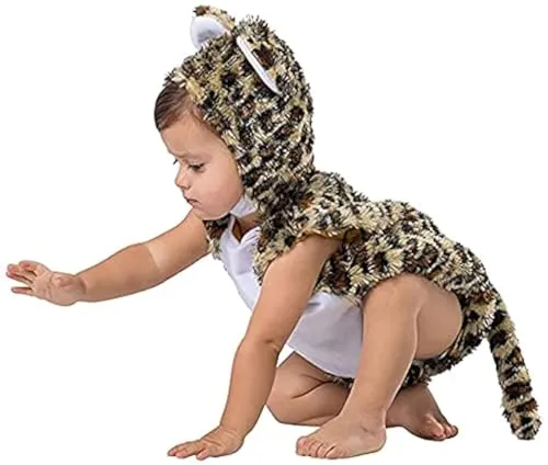 Dress Up America costume leopardo neonato tutina 6-12 mesi